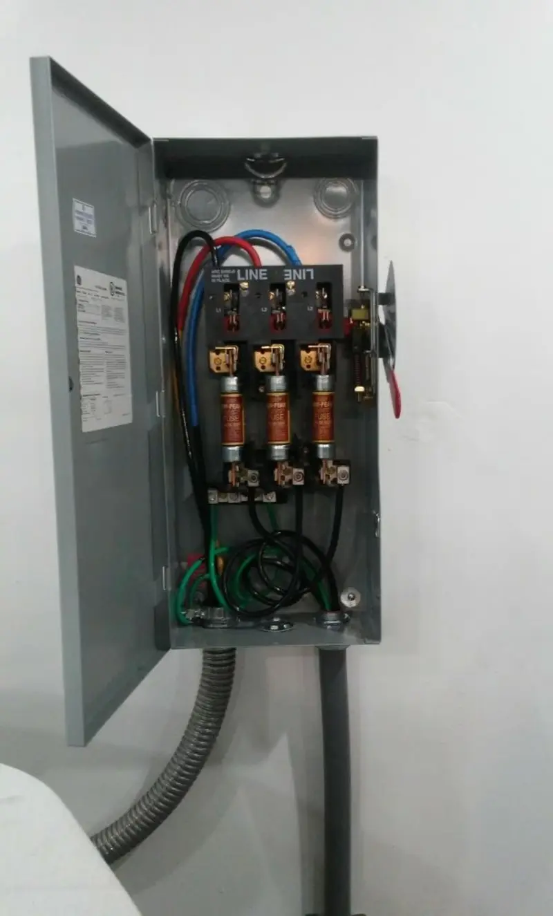 Three-phase disconnect switch installed for Electrical Wiring & Rewiring in Emerald Isle