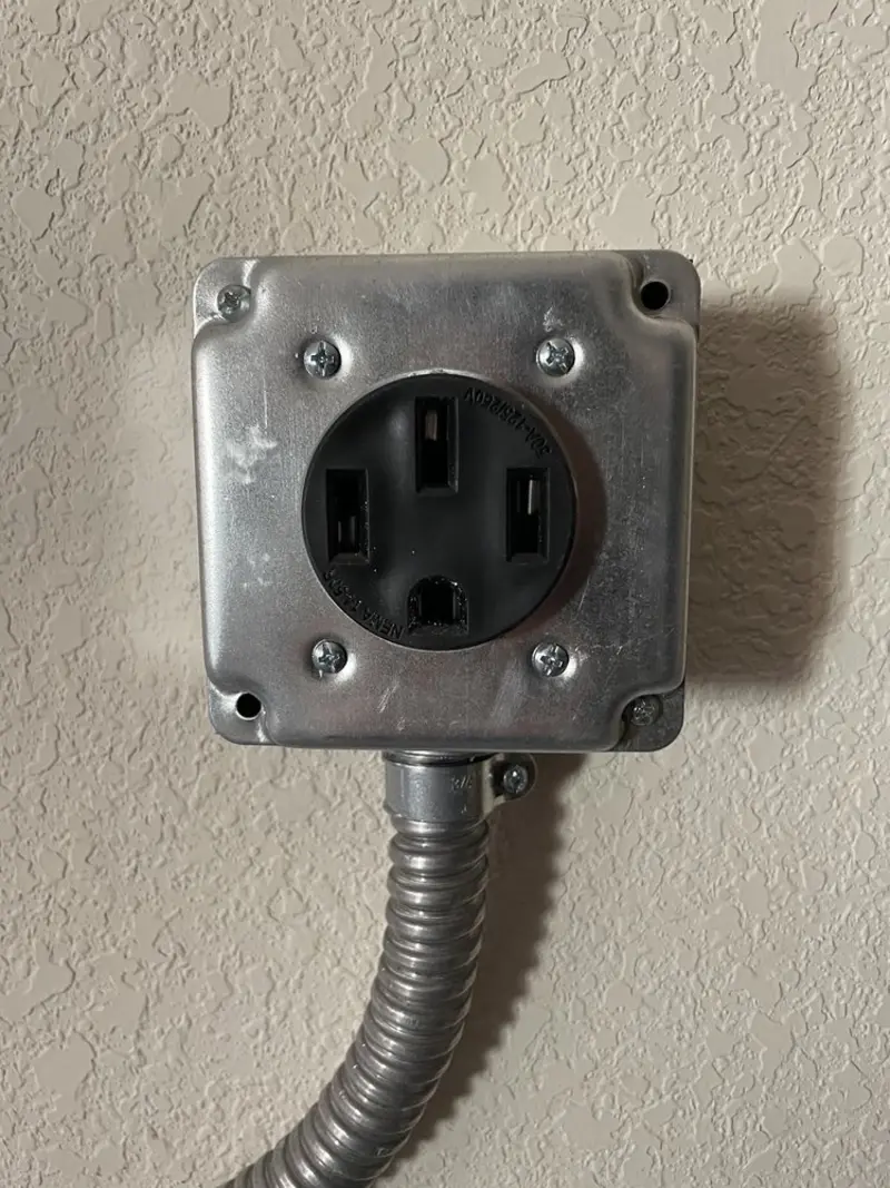 NEMA 14-50 outlet installed for Smart Home Electrical in Emerald Isle